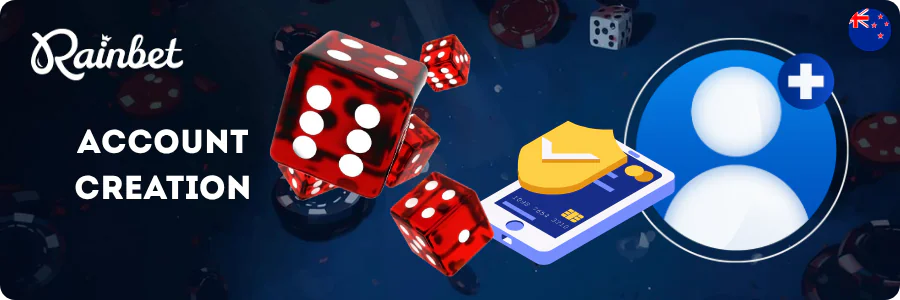 Red dice beside a new user avatar