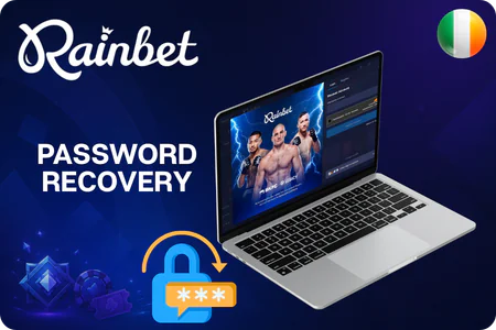 Laptop with a password recovery icon IE