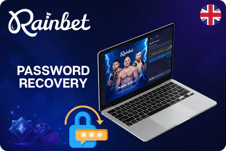 Laptop with a password recovery icon UK