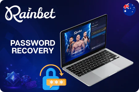 Laptop with a password recovery icon AU
